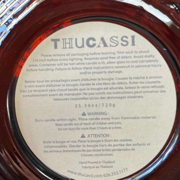 “THUCASSI” NIB Exquisite 2 Wick Candle - Picture 4 of 9